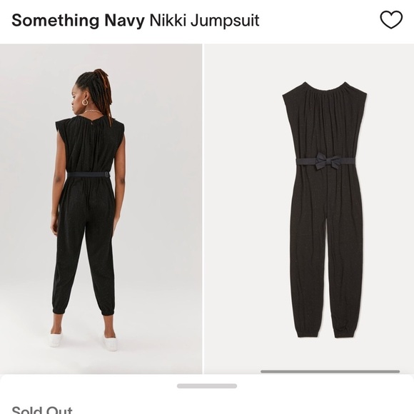 Something Navy Bow Nikki Jumpsuit - Picture 4 of 6